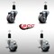 Service Caster 3'' SS Thermoplastic Rubber Wheel Swivel 1-3/8'' Expanding Stem Caster Set 2 Brakes, 4PK SCC-SSEX20S314-TPRB-2-TLB-2-138 - alternate 3